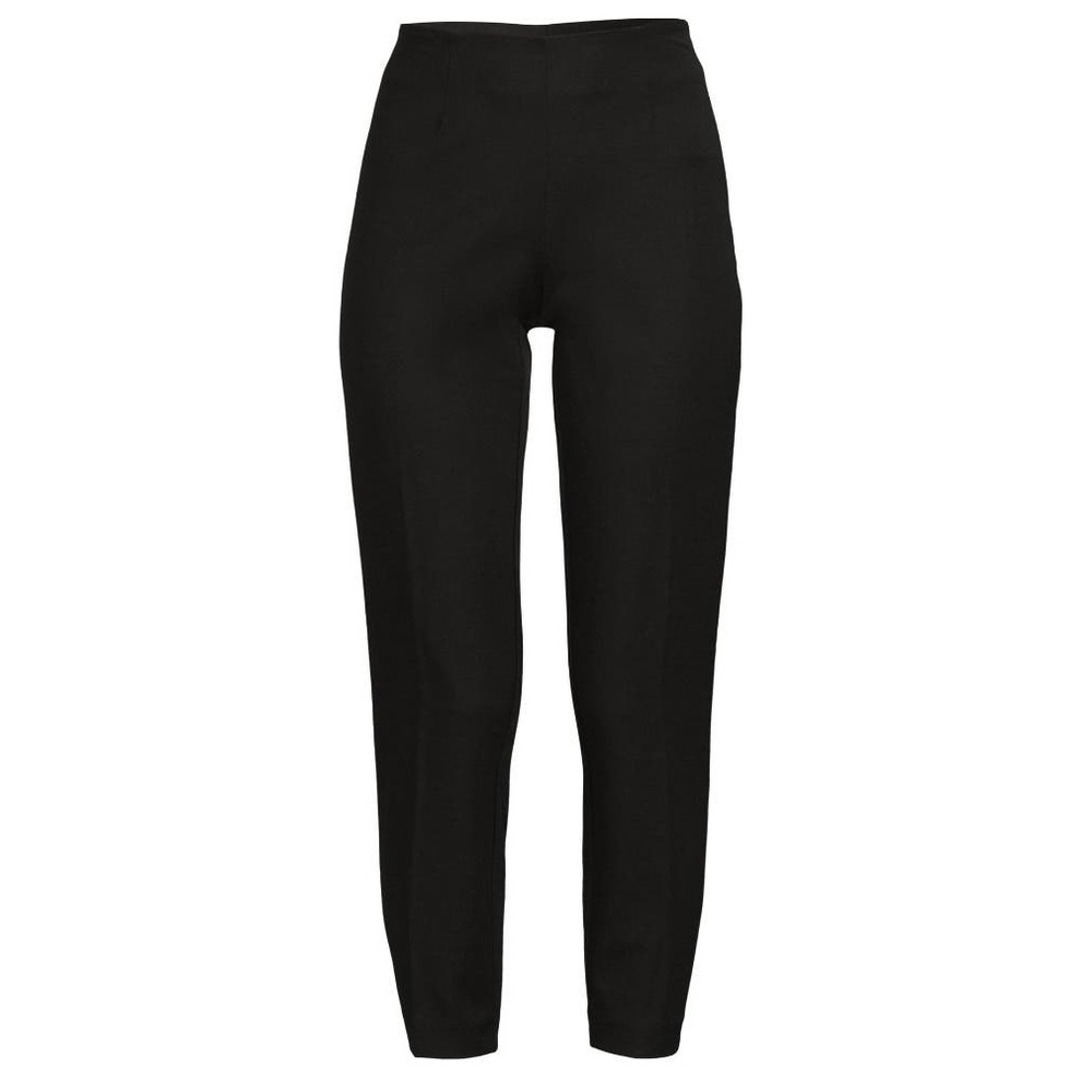 Time and Tru Women's Black Slim Dress Pants size 16 High Rise Flat Front Stretch